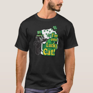 Eine 🍀 lucky Beer trinkt irische Katze T-Shirt