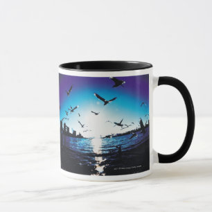 Eine Luftfisheye Linseansicht von Tokyo-Bucht, Tasse