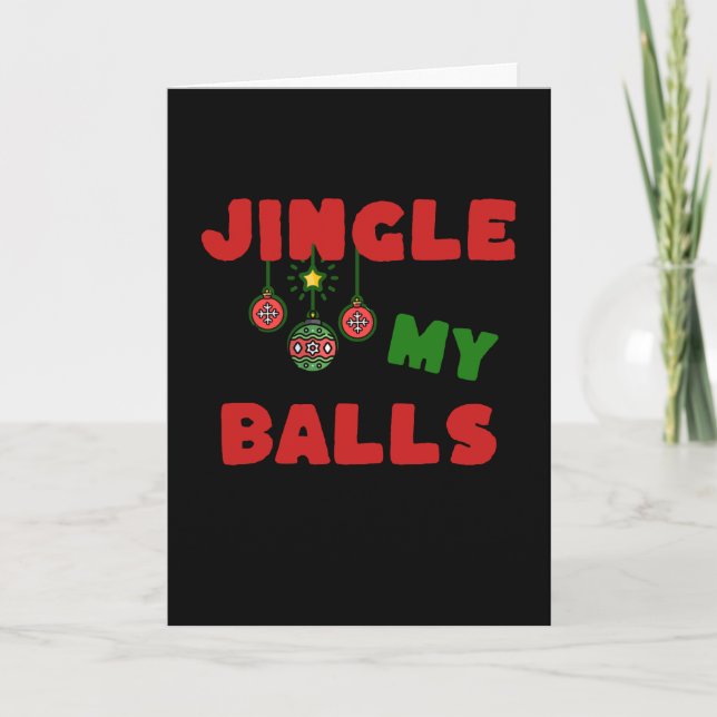 Eine lustige, freche Weihnachtskarte für ihn Karte (Vorderseite)