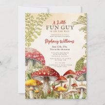 Eine lustige Fun Guy Baby Shower Einladung | Wald