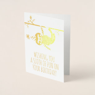 Eine lustige Goldgräberkarte zum Geburtstag Folienkarte
