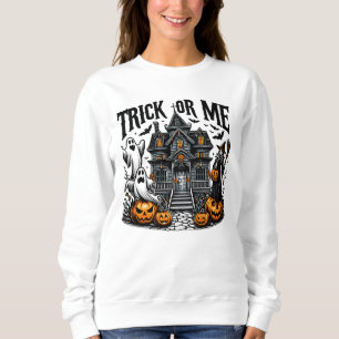 Eine lustige Halloween-Ansammlung im Spuk Haus Sweatshirt