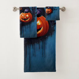 Eine lustige Halloween-Szene Badhandtuch Set