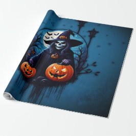 Eine lustige Halloween-Szene Geschenkpapier