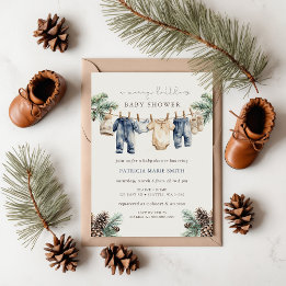 Eine lustige kleine Babydusche Weihnachtsdusche Einladung