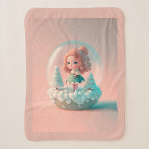 Eine lustige kleine Puppe auf einer Wolke Sherpadecke