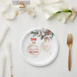 Eine lustige kleine Weihnachtsdusche modern Pappteller