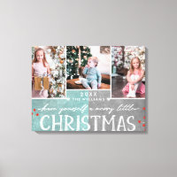 Eine lustige kleine Weihnachtsfamilienfoto-Collage