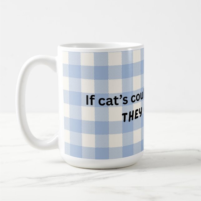 Eine lustige Tasse zum Thema Katze, perfekt für ei (Links)