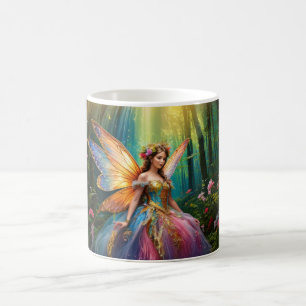 Eine magische Fee in einem bezaubernden Wald Kaffeetasse