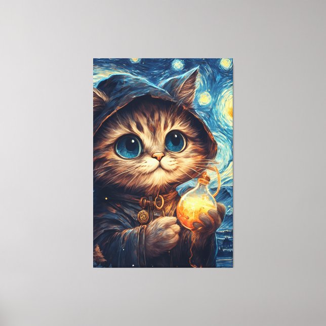Eine magische Katze Leinwanddruck (Vorderseite)