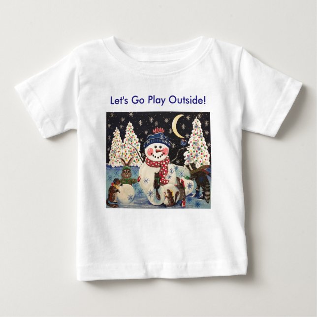 "Eine magische Nacht im Schnee" Baby T-shirt (Vorderseite)