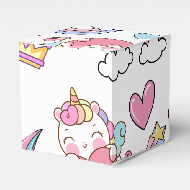Eine magische Regenbogenpartei im Muster der Gebur Geschenkschachtel (Vorderseite)