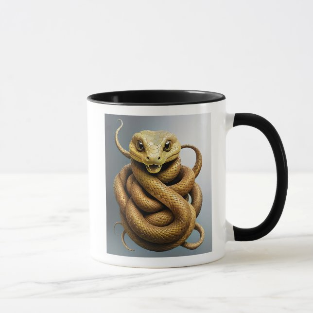Eine majestätische Schlange, gewickelt. Tasse (Rechts)