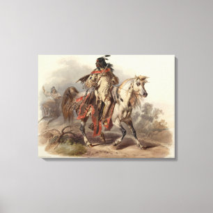 Eine Malerei vom Leben einer Blackfoot Leinwanddruck