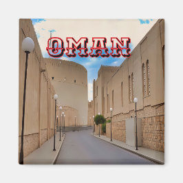 Eine malerische Omani-Straße Magnet