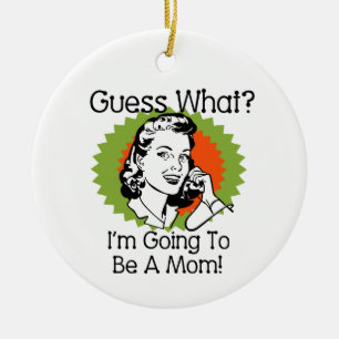 Eine Mama Orange Green Keramik Ornament
