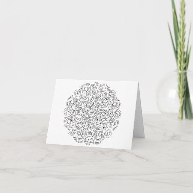 Eine Mandala 010617 danken Ihnen erwachsenes Dankeskarte (Vorderseite)