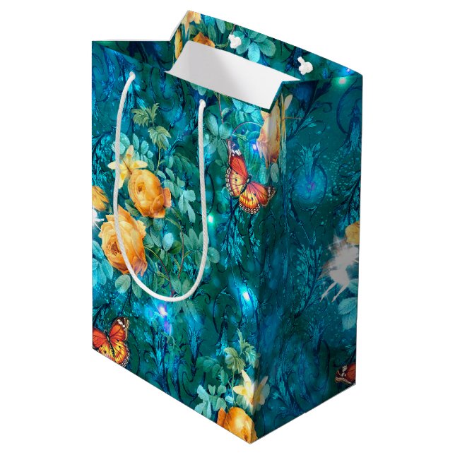 Eine Märchen im Design der Gartenreihe 11 Mittlere Geschenktüte (Rückseite Schrägansicht)