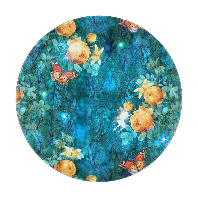 Eine Märchen im Design der Gartenreihe 11 Schneidebrett (Vorderseite)