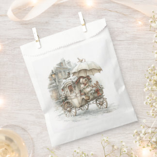 eine Märchenkutsche mit einem Mädchen auf einer Wi Geschenktütchen