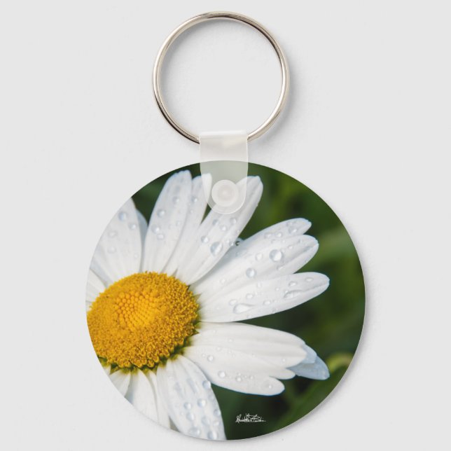 Eine Margeritte ist grün Schlüsselanhänger (Vorderseite)