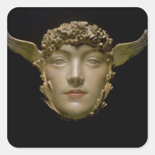 Eine Maske, c.1897 Quadratischer Aufkleber