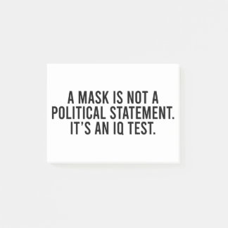 Eine Maske ist keine politische Aussage Post-it Klebezettel