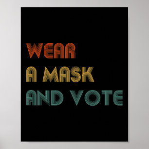 Eine Maske und Abstimmung politische Wahlen Biden Poster