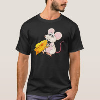 Eine Maus, die Käse isst