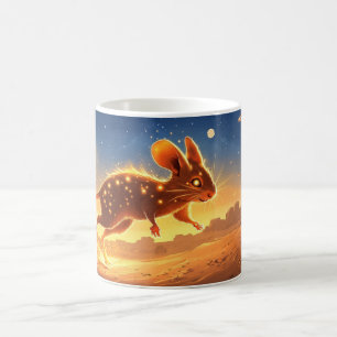 eine Maus in einer nächtlichen Wüstenkulisse Kaffeetasse