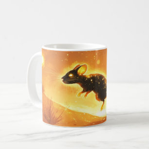 eine Maus in einer nächtlichen Wüstenkulisse Kaffeetasse