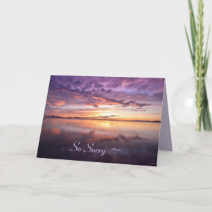 EINE MAUVE SKY SYMPATHY CARD DANKESKARTE