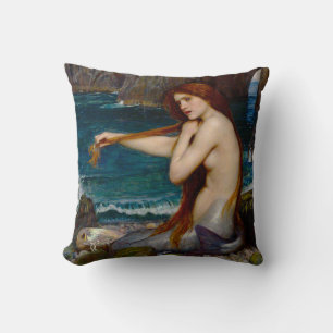 Eine Meerjungfrau, ca. 1900 von John Waterhouse Kissen