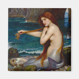 Eine Meerjungfrau, ca. 1900 von John Waterhouse Magnet