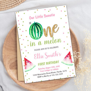 Eine Melon Summer Party Card für Mädchen Einladung
