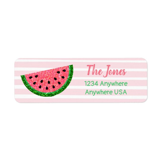 Eine Melone, Watermelon-Adressetiketten, Aufkleber (Vorne)