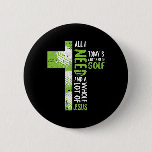 Eine Menge Jesus Golf Golfen Sportliebhaber Christ Button