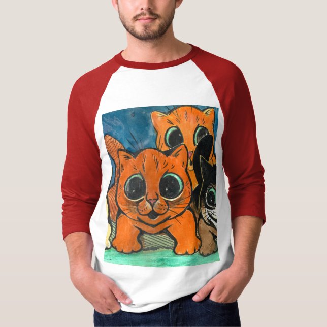 Eine Menschenmenge von Katzen von Louis Wain T-Shirt (Vorderseite)
