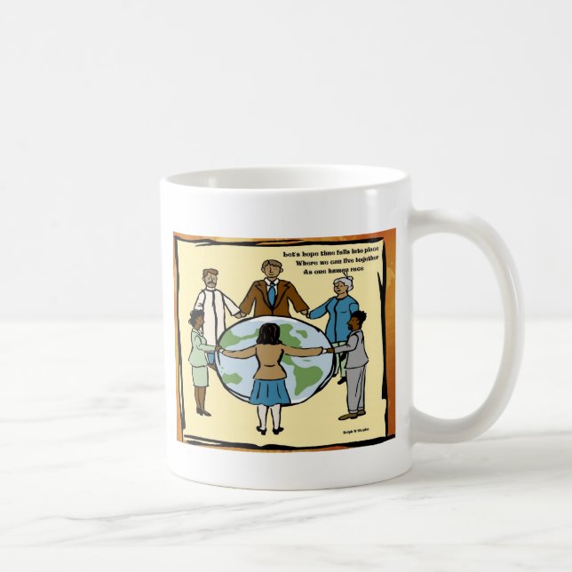 Eine Menschheit Kaffeetasse (Rechts)