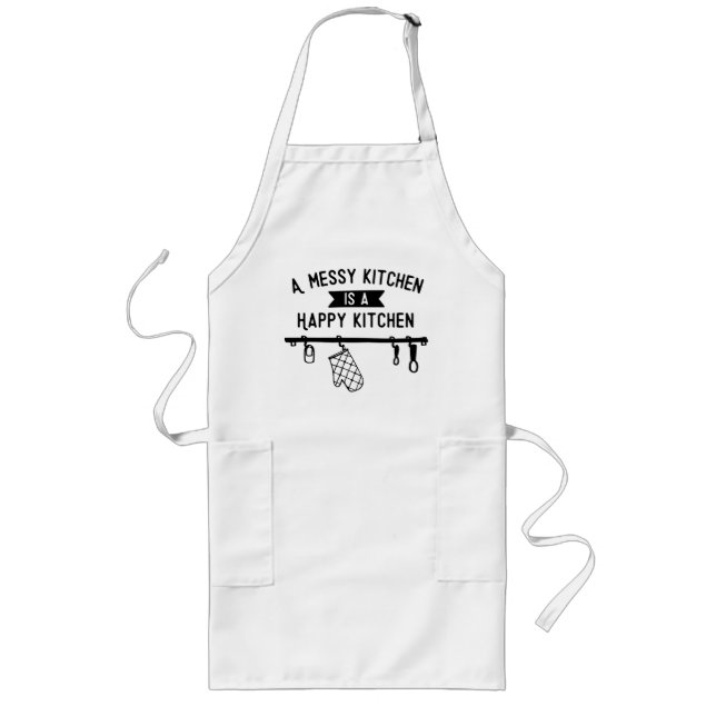 Eine Messy Küche ist ein glückliches Geschenk für  Lange Schürze (Vorne)