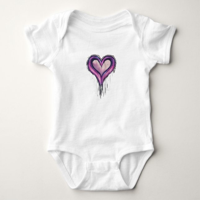 Eine Meteordusche, die die Form eines Herzens oder Baby Strampler (Vorderseite)