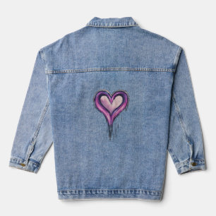 Eine Meteordusche, die die Form eines Herzens oder Jeansjacke