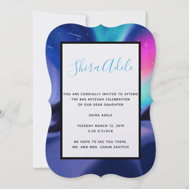 Eine Million Aurora Träume Einladung (Vorderseite)