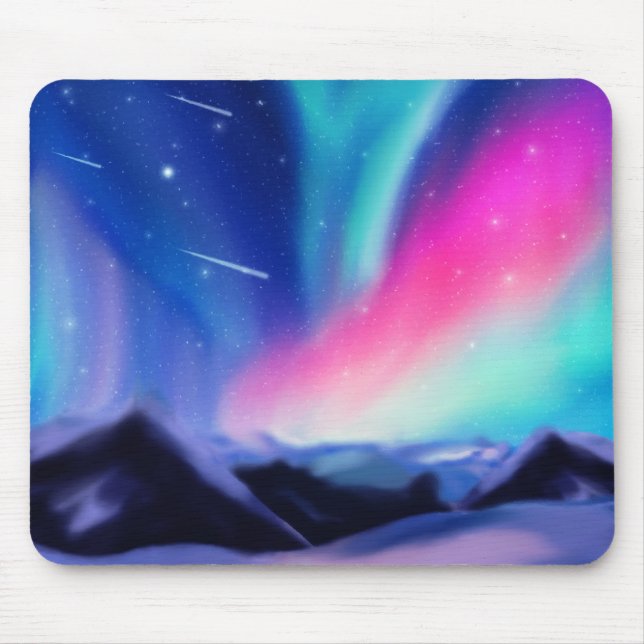 Eine Million Aurora Träume Mousepad (Vorne)