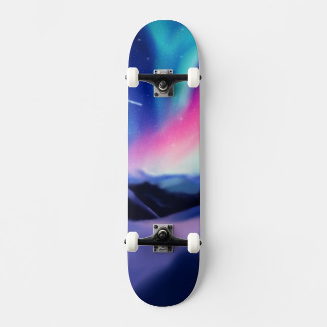 Eine Million Aurora-Träume Skateboard (Vorderseite)