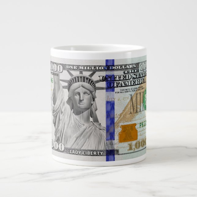Eine Million-Dollar-Rechnung Jumbo-Tasse (Vorderseite)