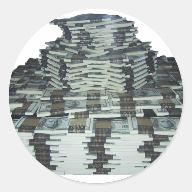 Eine Million Dollar Runder Aufkleber (Vorderseite)