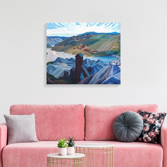 Eine Mine aus Nordsilber | Franklin Carmichael | Leinwanddruck (Insitu (Wohnzimmer))