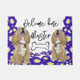 Eine Miniatur-Cocker spaniel Welcome Zuhause Fußmatte